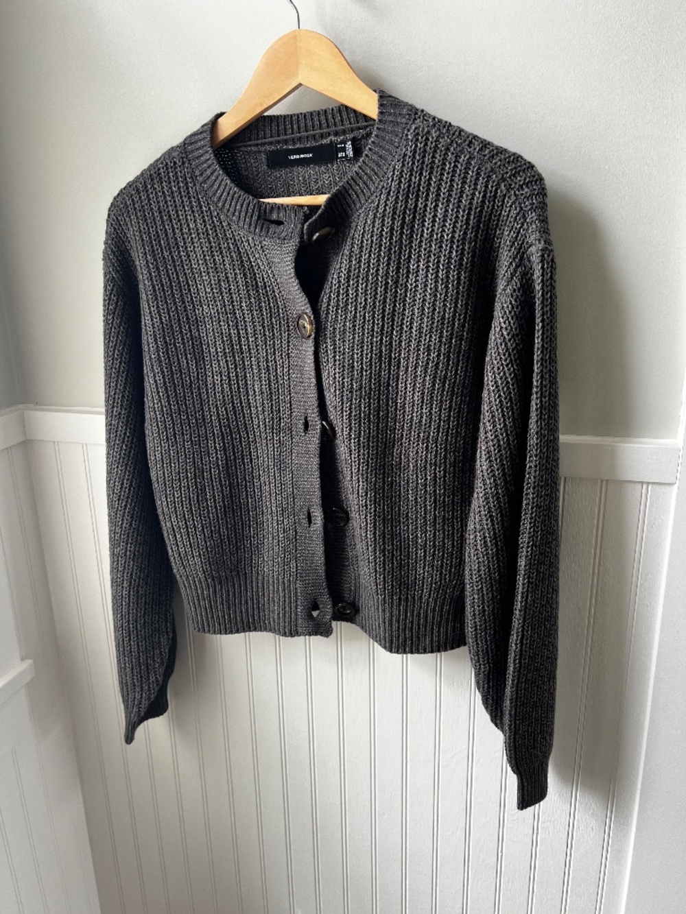 Gray Cardigan Sweater